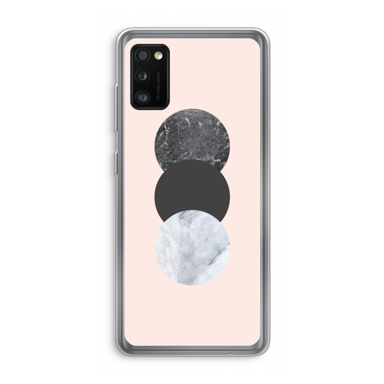 Marmeren cirkels: Samsung Galaxy A41 Transparant Hoesje
