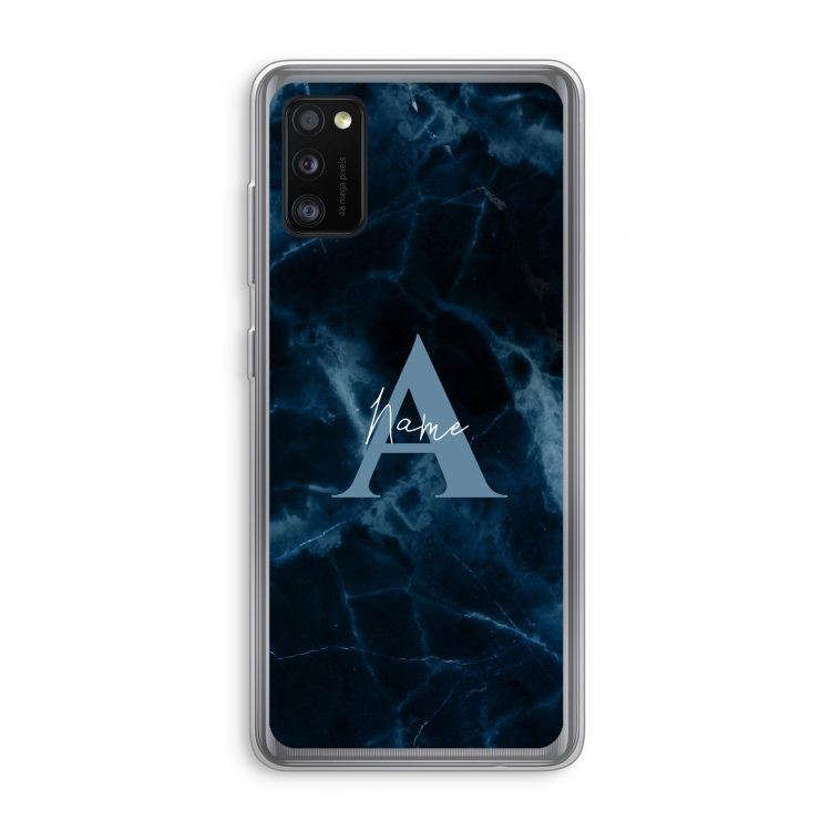 Midnight Marble: Samsung Galaxy A41 Transparant Hoesje
