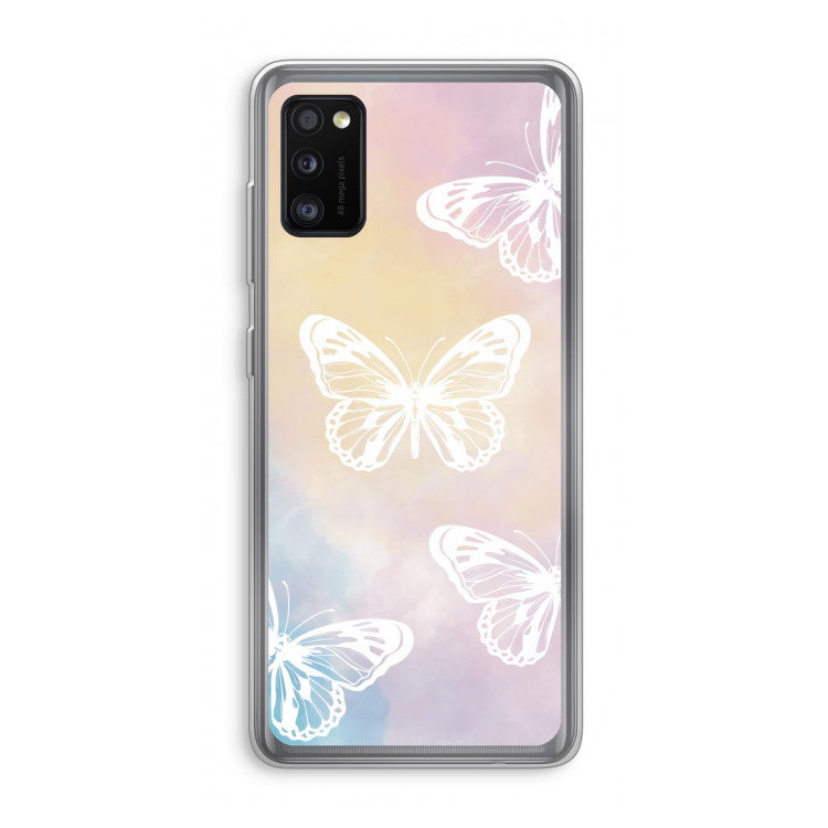 White butterfly: Samsung Galaxy A41 Transparant Hoesje