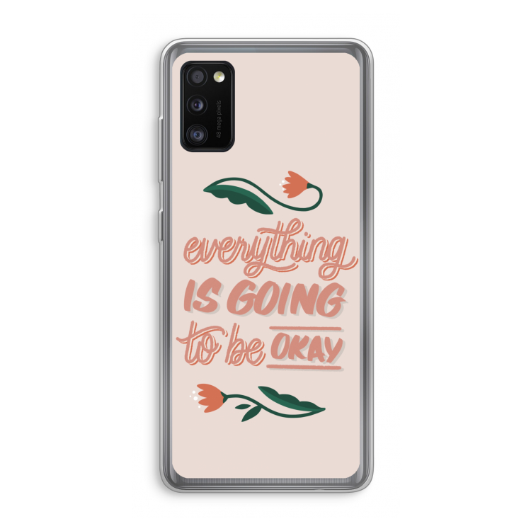 Optimistic flower girl: Samsung Galaxy A41 Transparant Hoesje