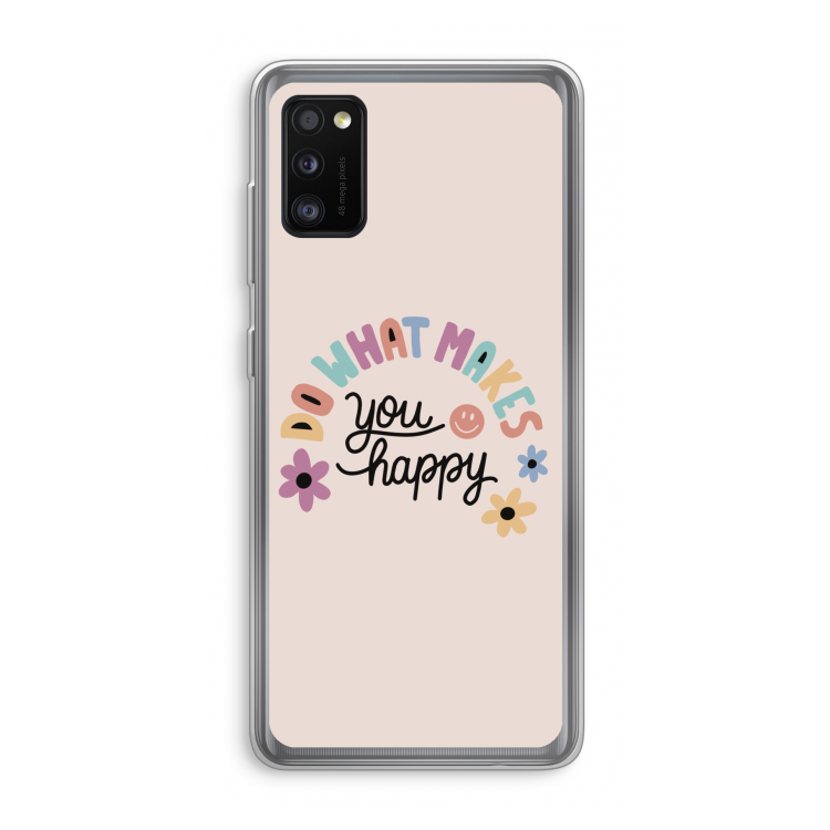 Happy days: Samsung Galaxy A41 Transparant Hoesje