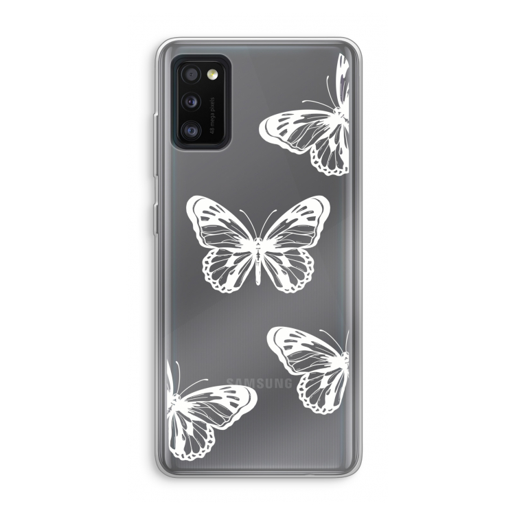 White butterfly: Samsung Galaxy A41 Transparant Hoesje