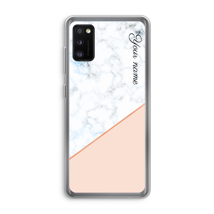 Marmer in stijl: Samsung Galaxy A41 Transparant Hoesje