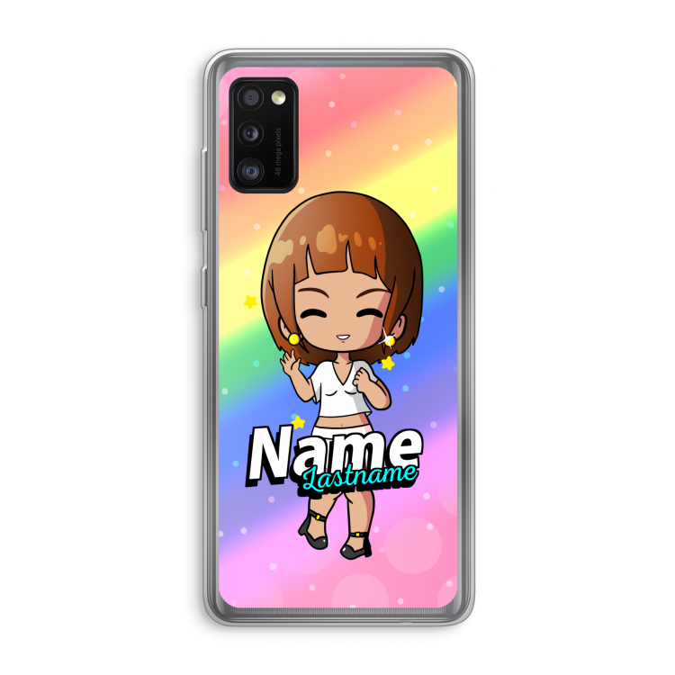 Chibi Maker vrouw: Samsung Galaxy A41 Transparant Hoesje