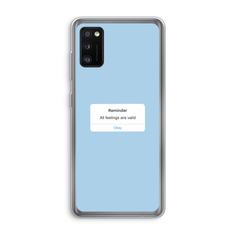 Reminder: Samsung Galaxy A41 Transparant Hoesje