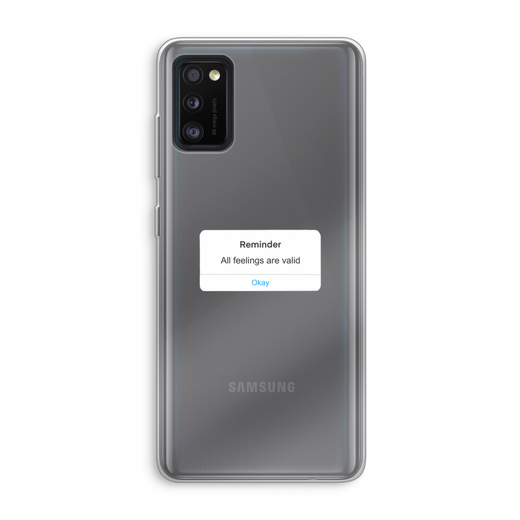 Reminder: Samsung Galaxy A41 Transparant Hoesje