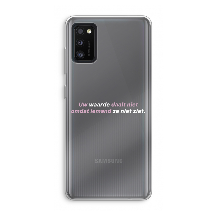 uw waarde daalt niet: Samsung Galaxy A41 Transparant Hoesje