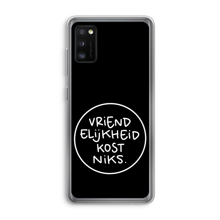 Vriendelijkheid: Samsung Galaxy A41 Transparant Hoesje