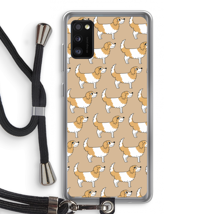 Doggy: Samsung Galaxy A41 Transparant Hoesje met koord