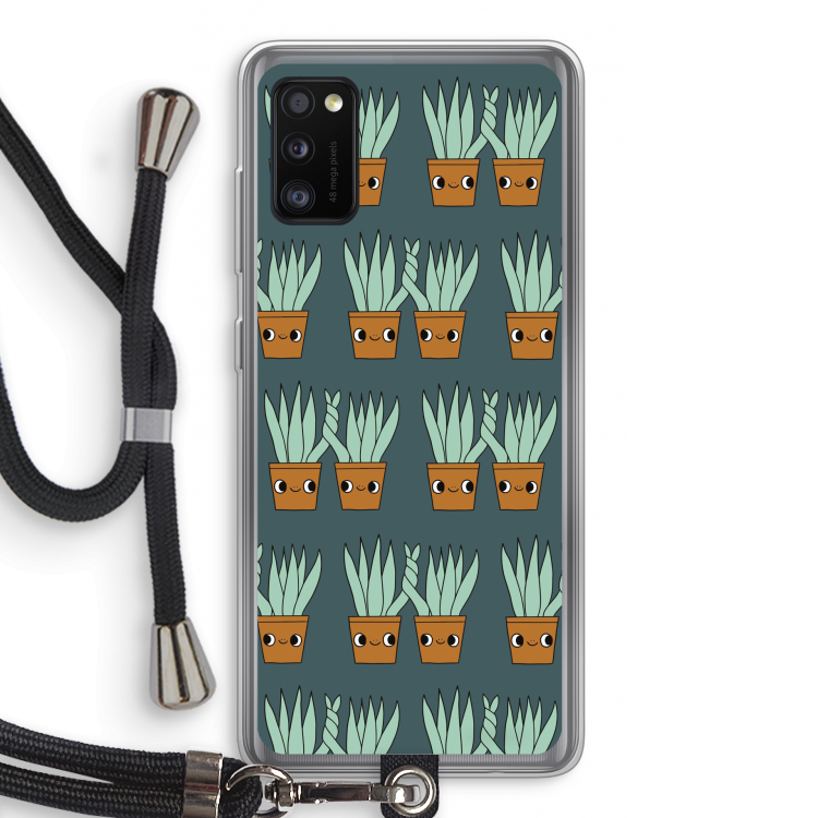 Sansevieria: Samsung Galaxy A41 Transparant Hoesje met koord
