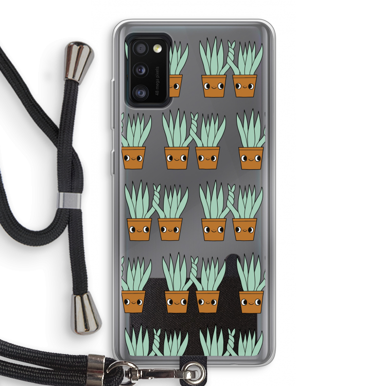 Sansevieria: Samsung Galaxy A41 Transparant Hoesje met koord