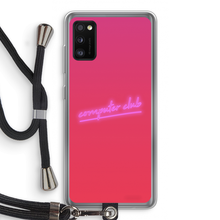 Vice Glow: Samsung Galaxy A41 Transparant Hoesje met koord