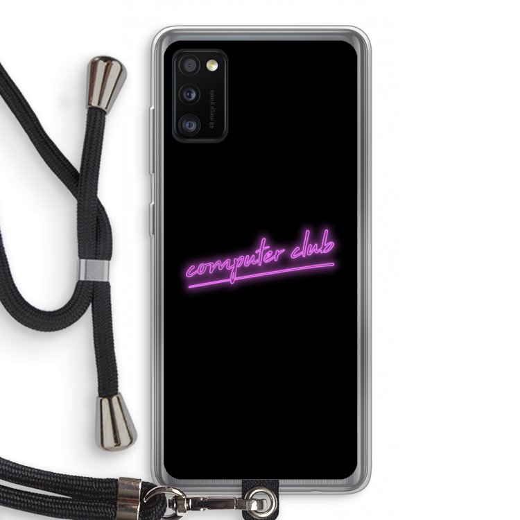 Vice Black: Samsung Galaxy A41 Transparant Hoesje met koord