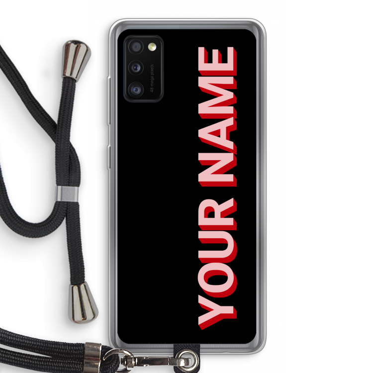 Namecase: Samsung Galaxy A41 Transparant Hoesje met koord