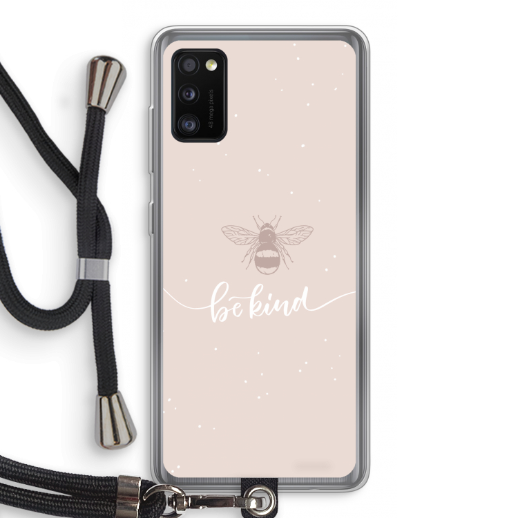 Be(e) kind: Samsung Galaxy A41 Transparant Hoesje met koord