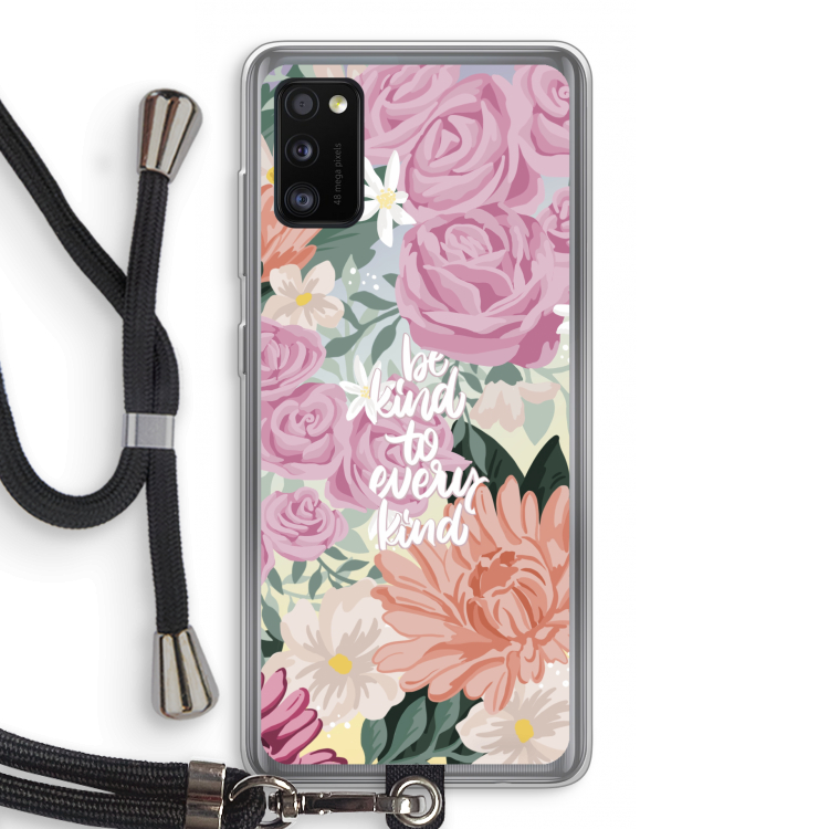Kindness matters: Samsung Galaxy A41 Transparant Hoesje met koord