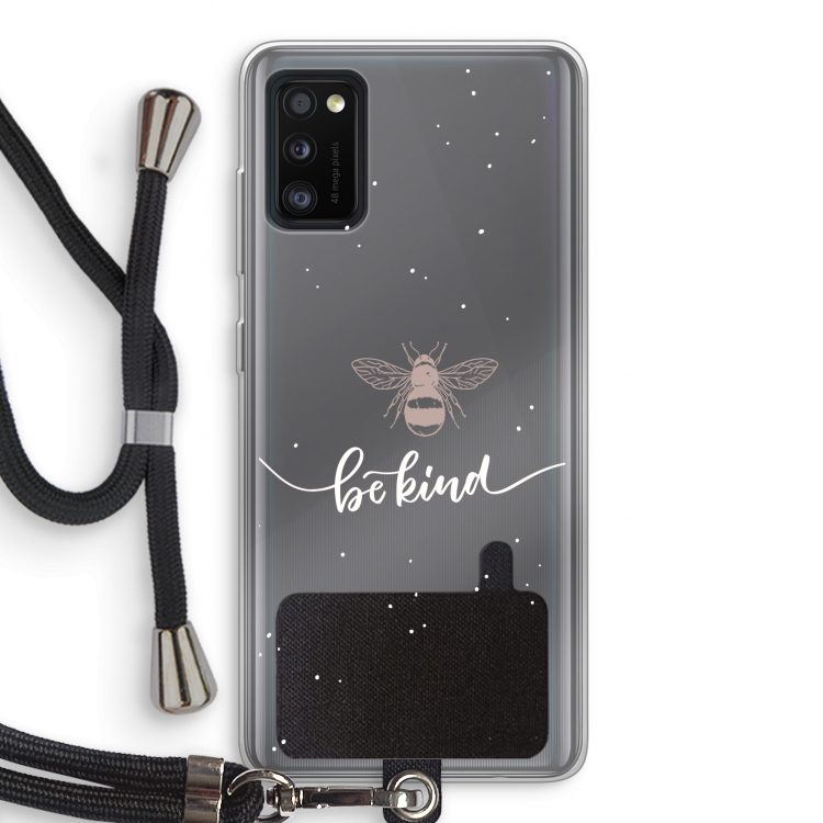 Be(e) kind: Samsung Galaxy A41 Transparant Hoesje met koord