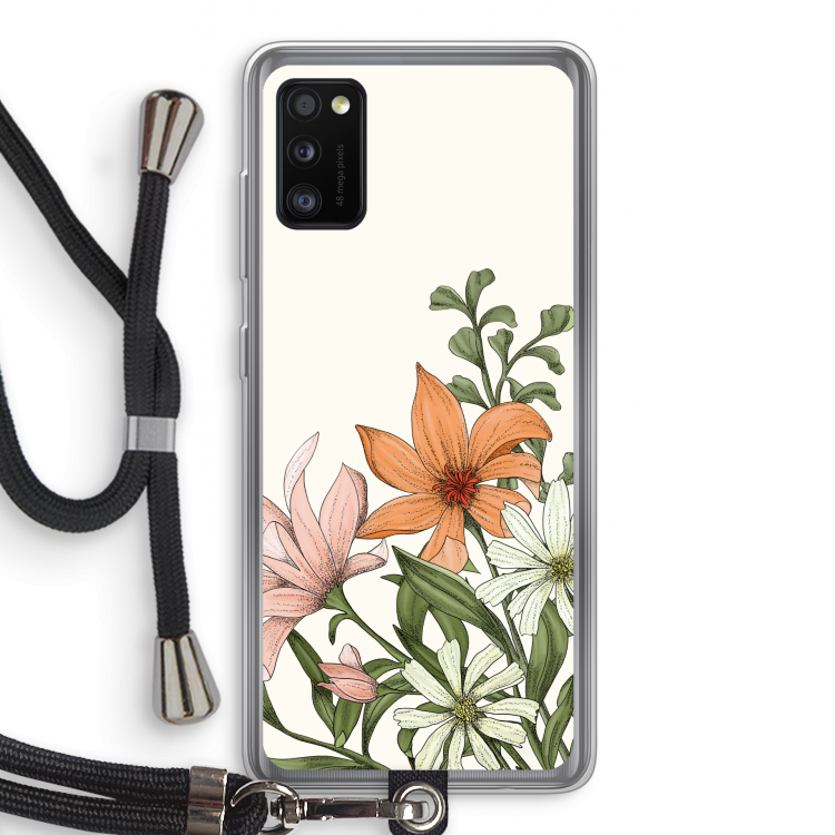 Floral bouquet: Samsung Galaxy A41 Transparant Hoesje met koord