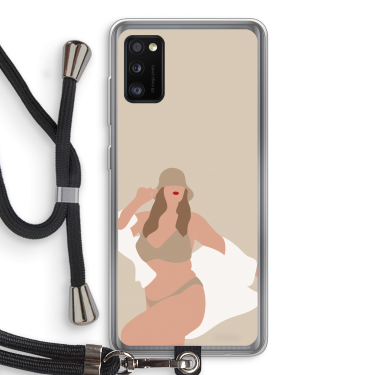 One of a kind: Samsung Galaxy A41 Transparant Hoesje met koord