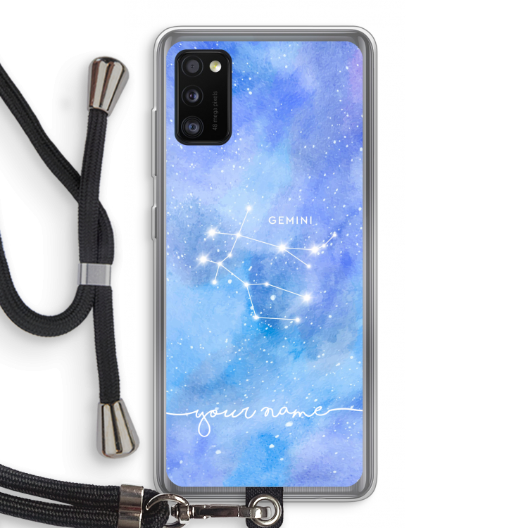 Sterrenbeeld - Licht: Samsung Galaxy A41 Transparant Hoesje met koord