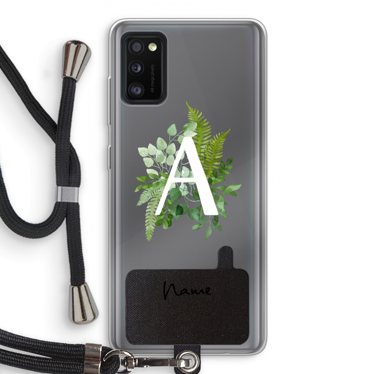 Green Brush: Samsung Galaxy A41 Transparant Hoesje met koord