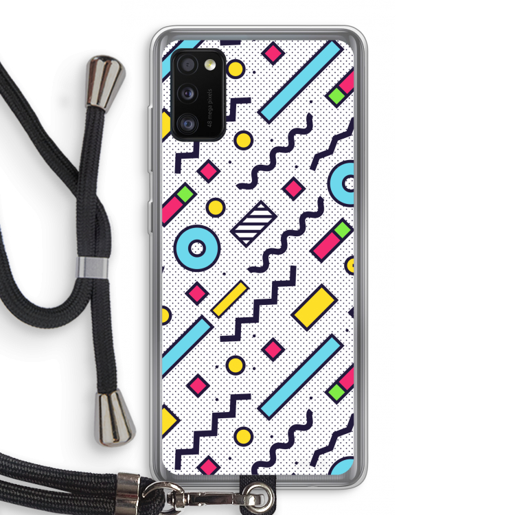 8-bit N°8: Samsung Galaxy A41 Transparant Hoesje met koord