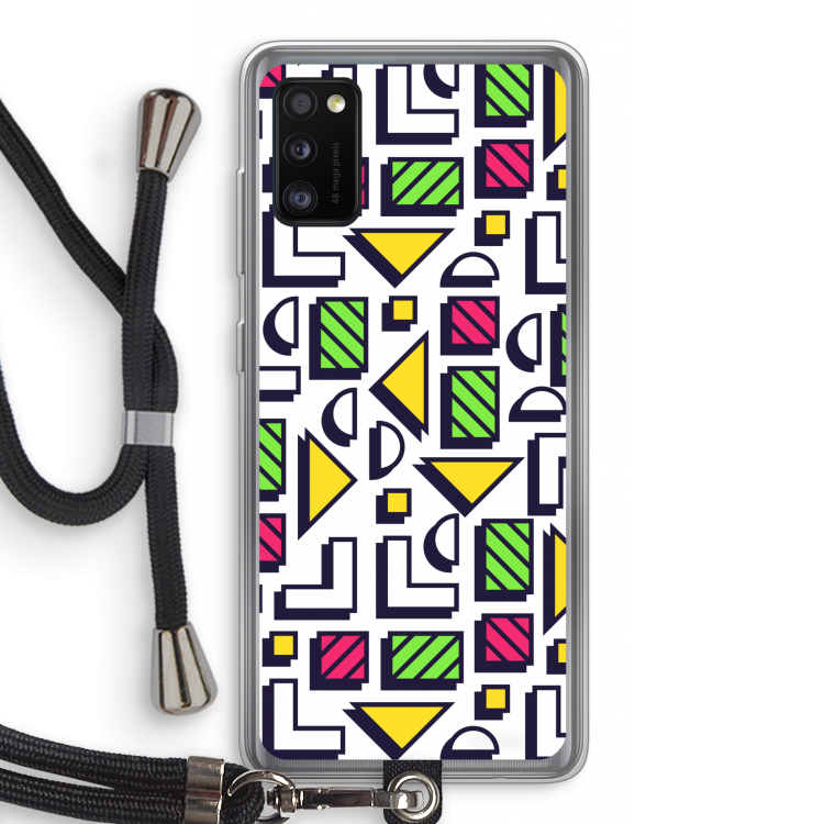 8-bit N°4: Samsung Galaxy A41 Transparant Hoesje met koord