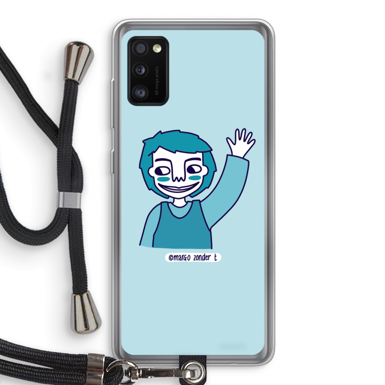 Zwaai: Samsung Galaxy A41 Transparant Hoesje met koord