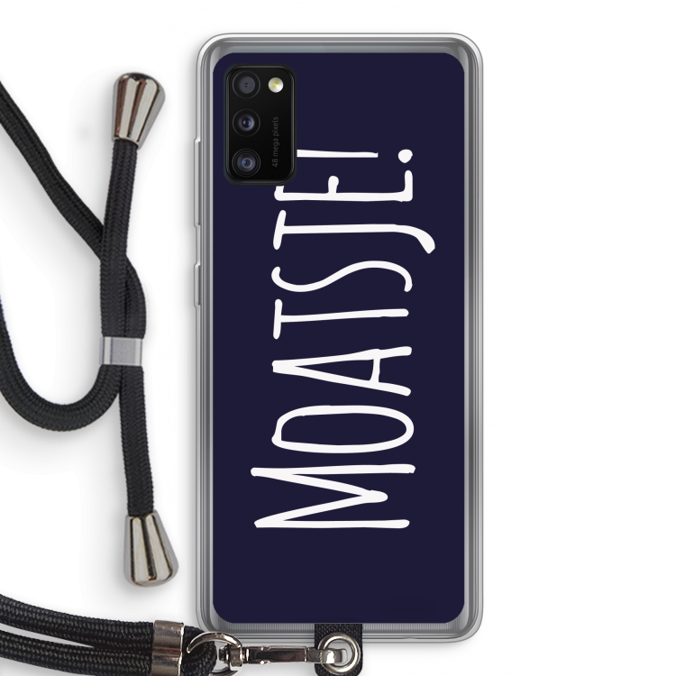 Moatsje!: Samsung Galaxy A41 Transparant Hoesje met koord