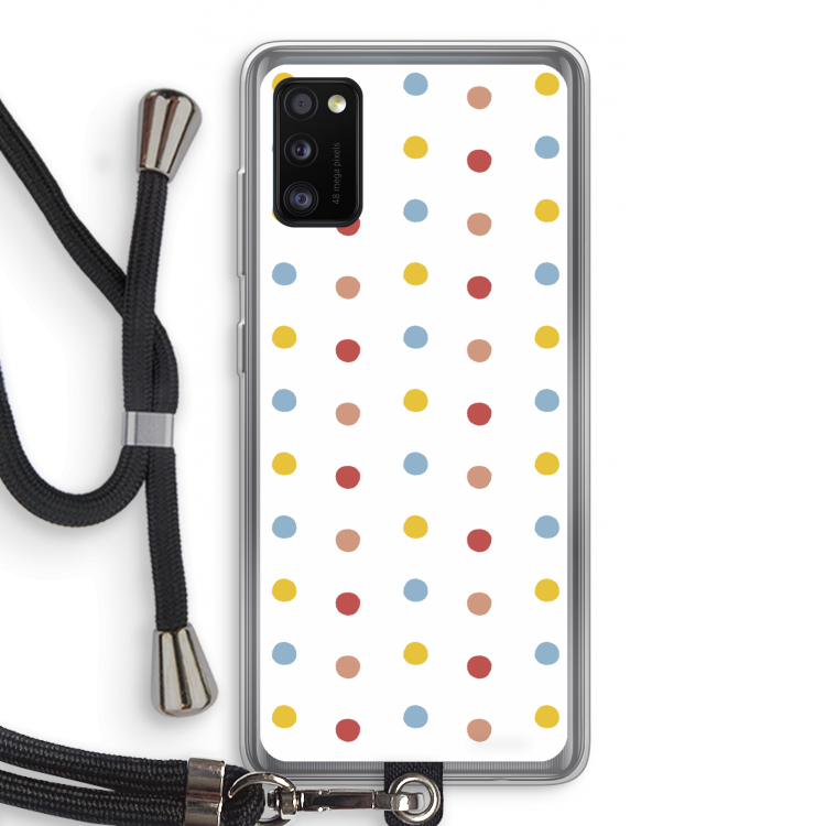 Bollen: Samsung Galaxy A41 Transparant Hoesje met koord
