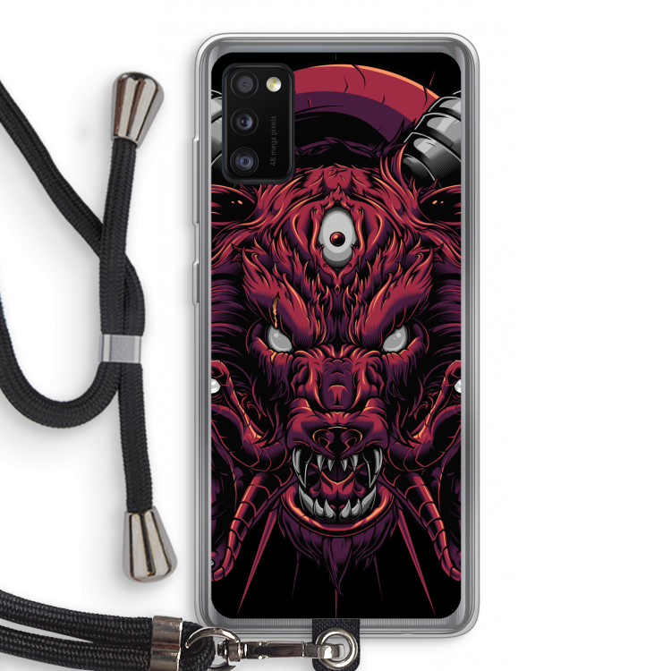 Hell Hound and Serpents: Samsung Galaxy A41 Transparant Hoesje met koord