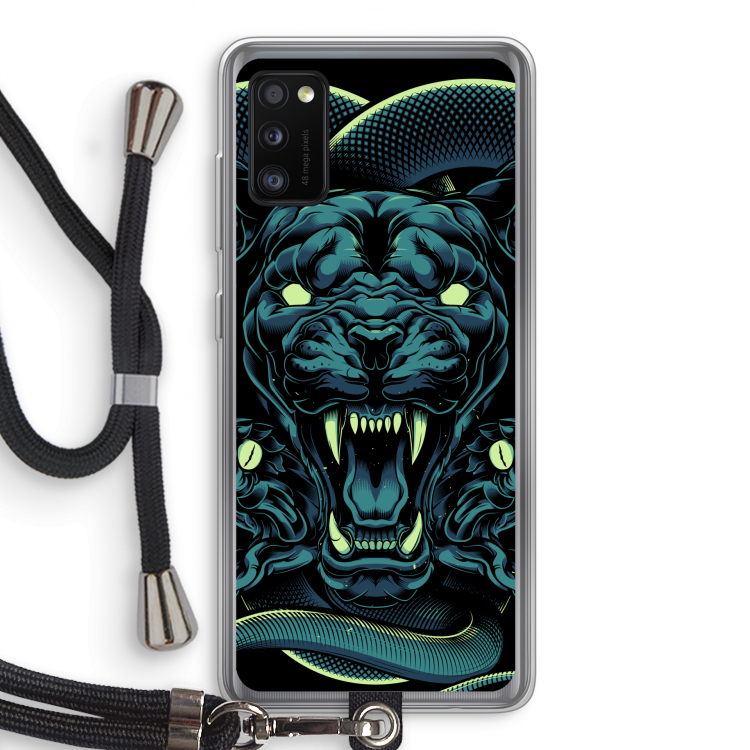 Cougar and Vipers: Samsung Galaxy A41 Transparant Hoesje met koord