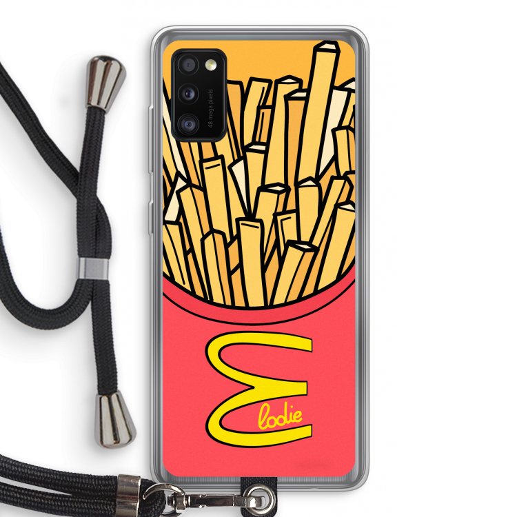 McElodie: Samsung Galaxy A41 Transparant Hoesje met koord