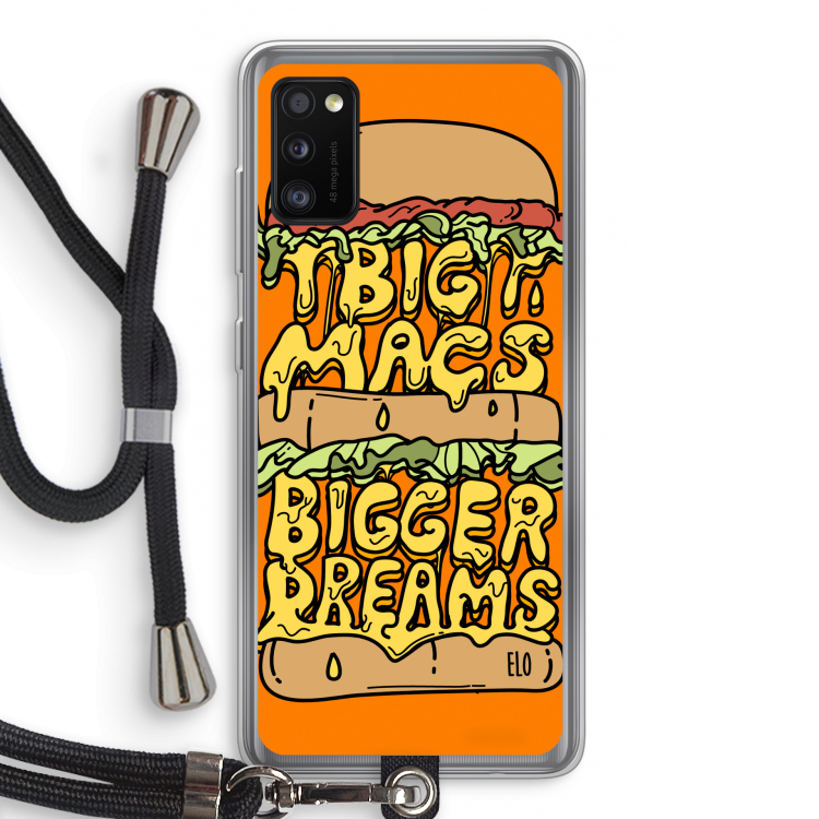 Big Macs Bigger Dreams: Samsung Galaxy A41 Transparant Hoesje met koord