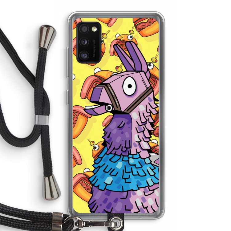 Loot Burger: Samsung Galaxy A41 Transparant Hoesje met koord