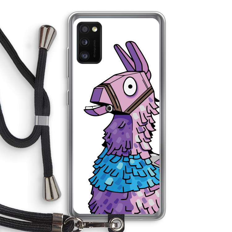 Lama: Samsung Galaxy A41 Transparant Hoesje met koord