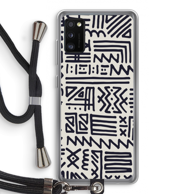 Marrakech print: Samsung Galaxy A41 Transparant Hoesje met koord