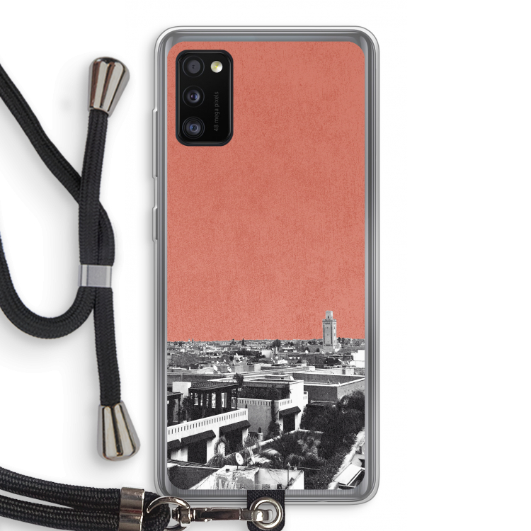 Marrakech Skyline : Samsung Galaxy A41 Transparant Hoesje met koord