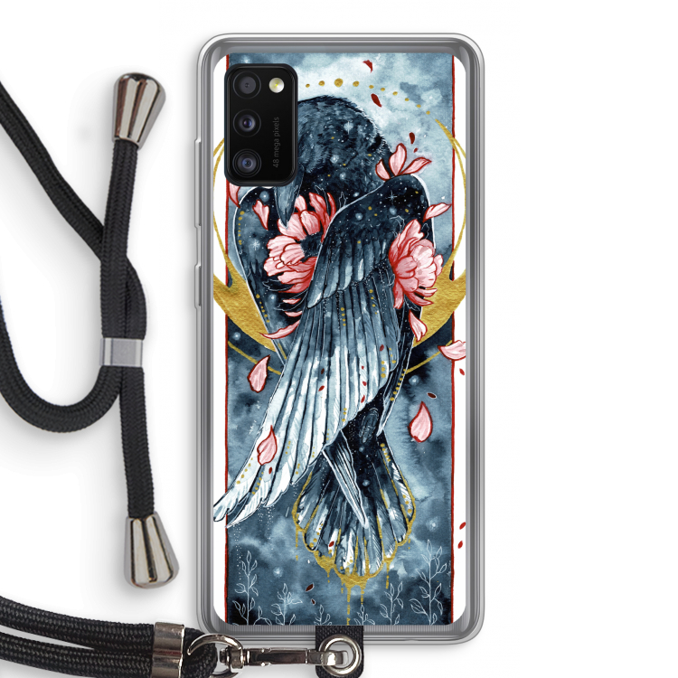 Golden Raven: Samsung Galaxy A41 Transparant Hoesje met koord