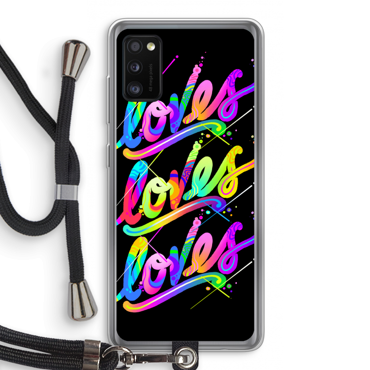 Loves: Samsung Galaxy A41 Transparant Hoesje met koord
