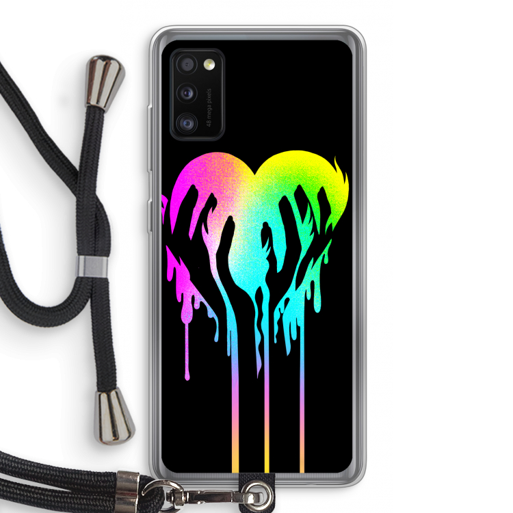 Hold My Heart: Samsung Galaxy A41 Transparant Hoesje met koord