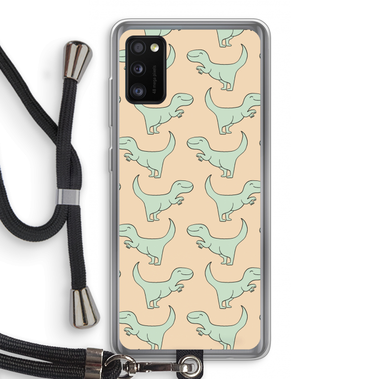 Dinos: Samsung Galaxy A41 Transparant Hoesje met koord