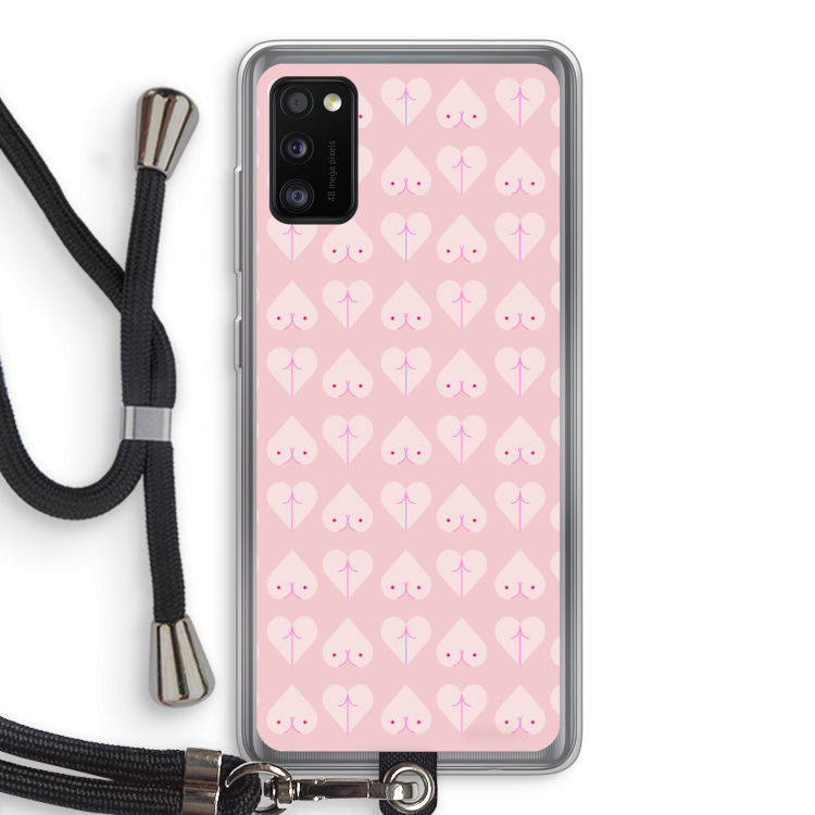 Ass 'n Titties: Samsung Galaxy A41 Transparant Hoesje met koord