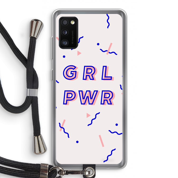 GRL PWR: Samsung Galaxy A41 Transparant Hoesje met koord