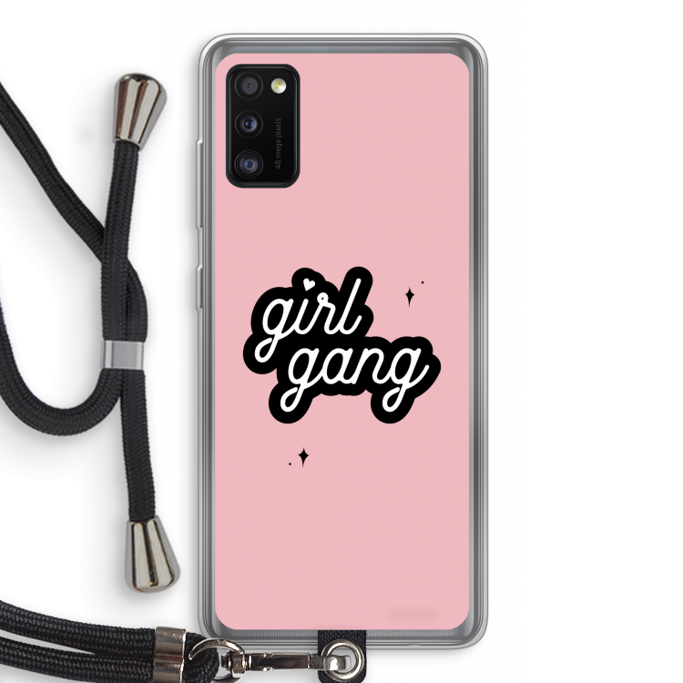 Girl Gang: Samsung Galaxy A41 Transparant Hoesje met koord