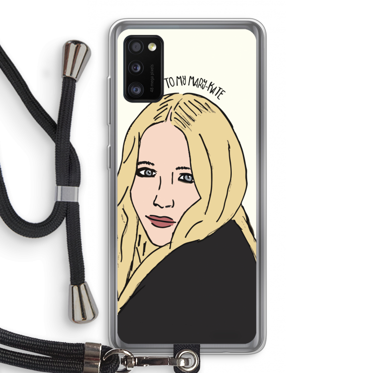 Mary Kate: Samsung Galaxy A41 Transparant Hoesje met koord
