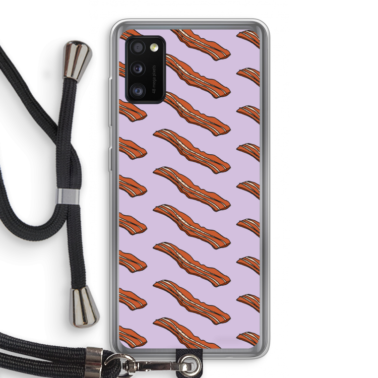 Bacon to my eggs #2: Samsung Galaxy A41 Transparant Hoesje met koord