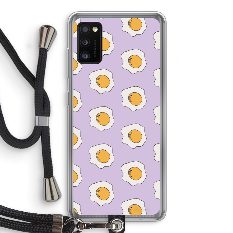 Bacon to my eggs #1: Samsung Galaxy A41 Transparant Hoesje met koord