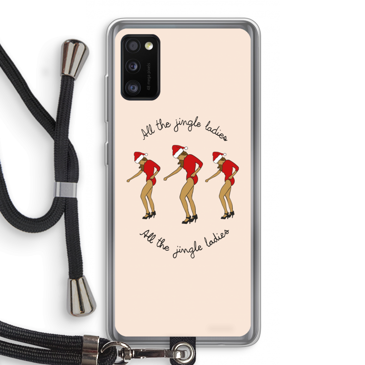 Jingle Ladies: Samsung Galaxy A41 Transparant Hoesje met koord