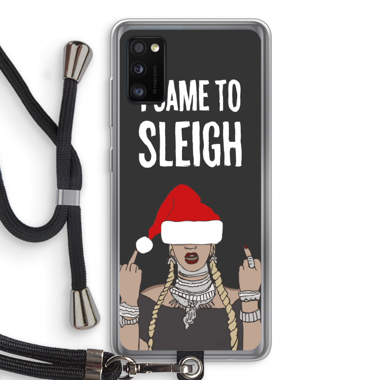 Came To Sleigh: Samsung Galaxy A41 Transparant Hoesje met koord